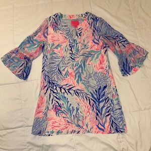 Lilly Pulitzer Vibrant Pink and Blue Blouse